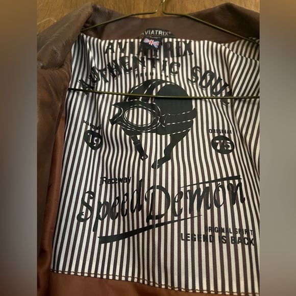 Mens Brown Leather Jacket - Picture 2 of 5